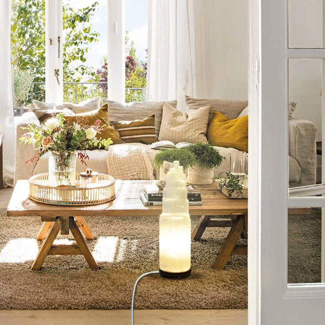 Selenite лампа в форме башни идеальное украшение рукоделие башня пульт