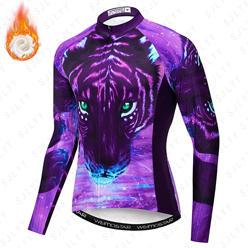 

Winter Thermal Fleece Cycling Jersey for Men Long Sleeve Bicycle Sportshirt Clothing Keep Warm Bike Riding Maillot Ropa Ciclismo