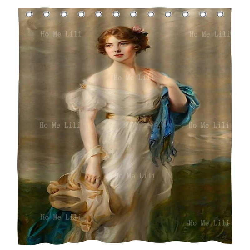 

Anastasia Mikhailovna De Torby Portrait Paintings Lady With Violin Family Musician Abstract Shower Curtain By Ho Me Lili