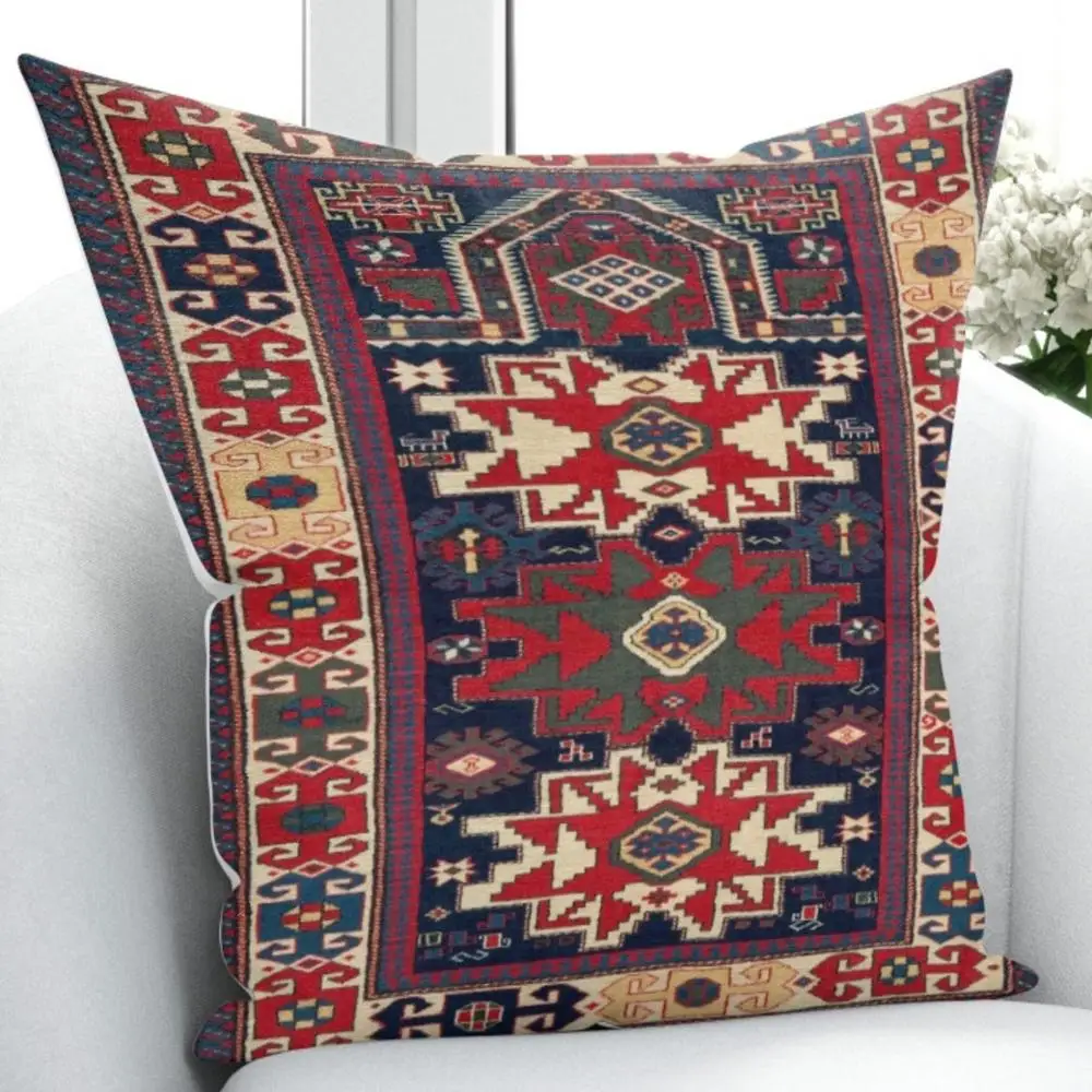 

Else Blue Red Antique Turkish Ottoman Vintage 3D Print Throw Pillow Case Cushion Cover Square Hidden Zipper 45x45cm