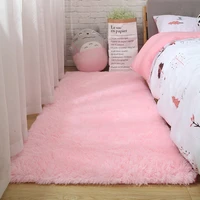 pink carpet girl nordic red fluffy large size carpet adorns teen door mat