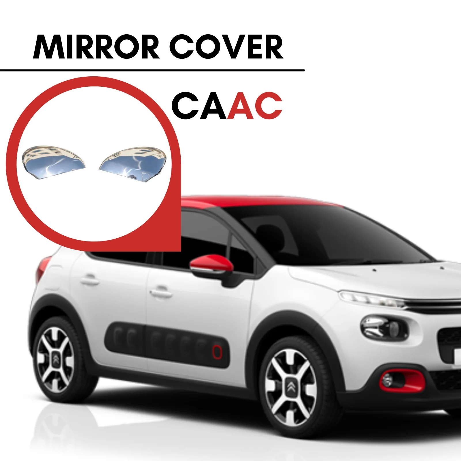 2 шт. хромированные боковые зеркальные аксессуары из нержавеющей стали для CITROEN C3