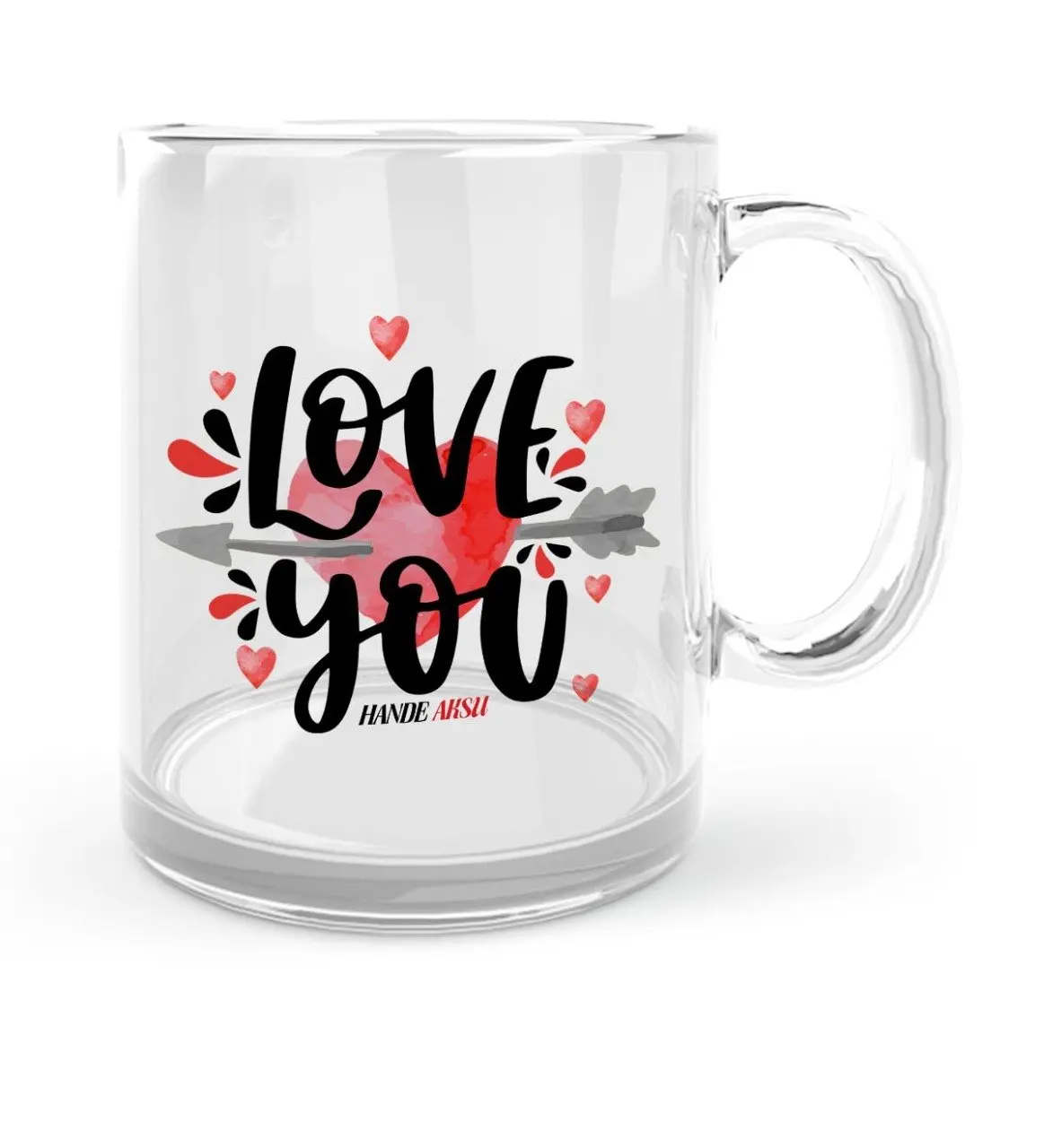 

Персонализированная стеклянная кружка Love You-2