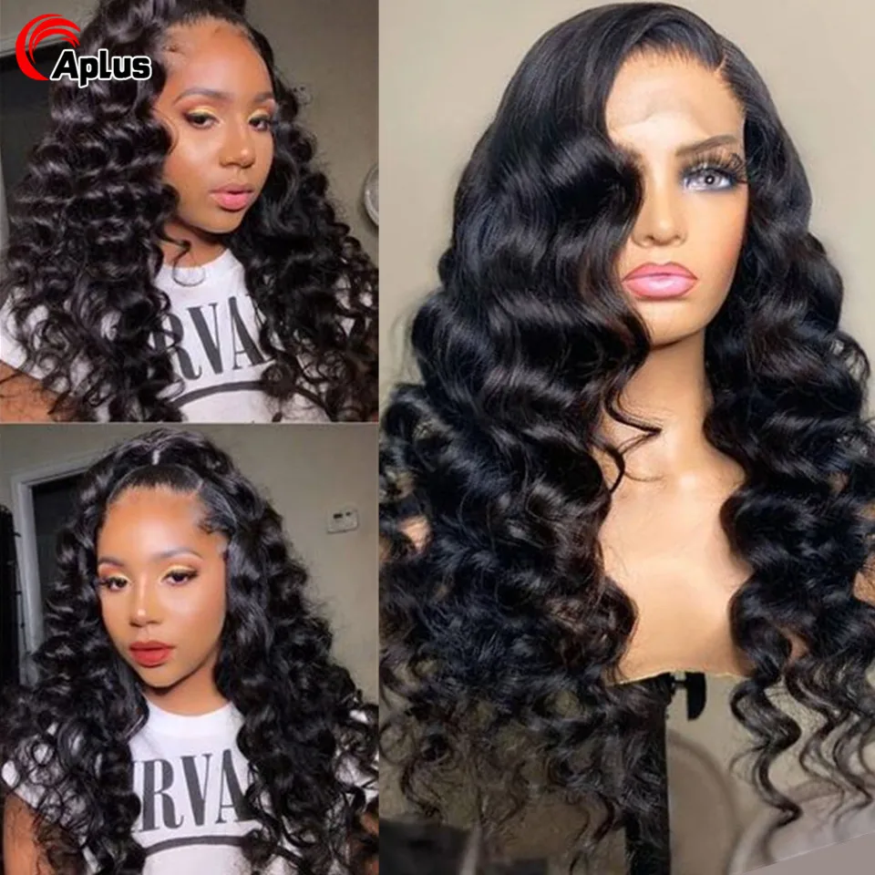 

Loose Deep Wave Wig 30 Inch Deep Wave Frontal Wig 13x4 HD Transparent Lace Frontal Wigs For Women Human Hair 4x4 Closure Wigs