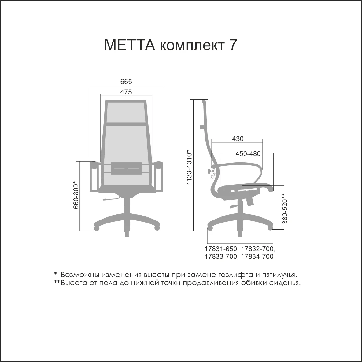 МЕТТА-7/подлокотники 101/основание 001 | Мебель