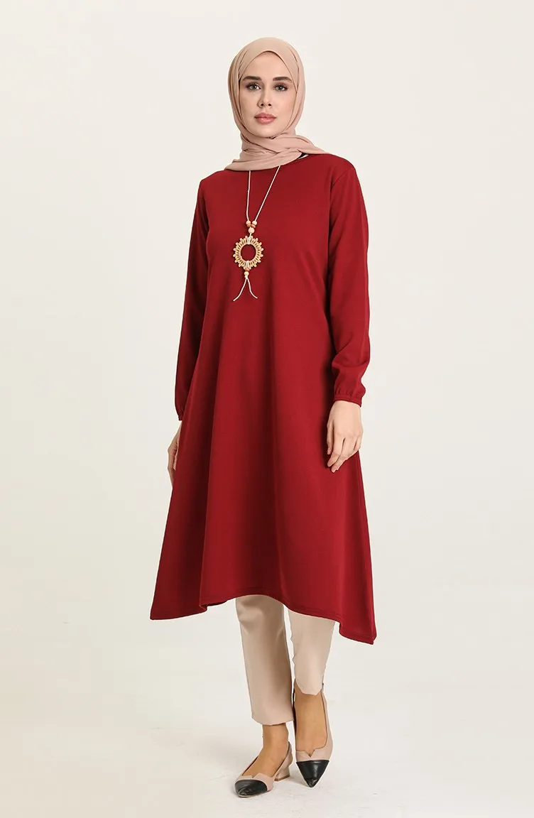 

WOMEN'S Necklace Asymmetrical Tunic MUSLIM FASHION 2022!!!! polyester unlined necklace Lycra fabric Plain 4 seasons Large size
