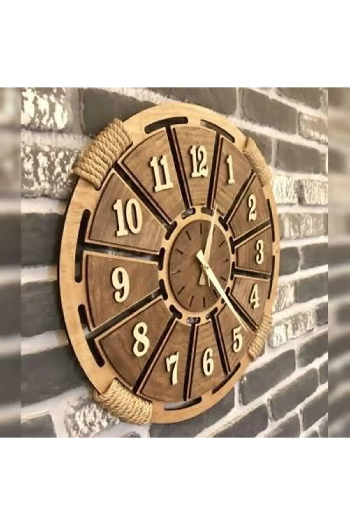Деревянные настенные часы 3D современный стильный дизайн Скандинавский короткая