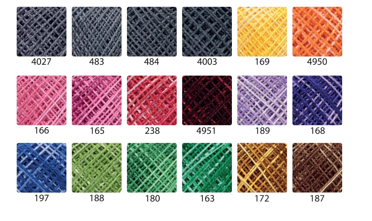 Вышивка крестиком Этамин Перфорированная мерсеризованная хлопковая пряжа No 8