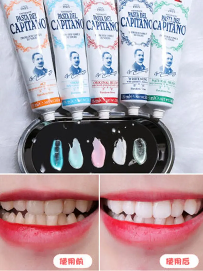 Отбеливающая зубная паста для удаления пятен * 3 натуральная травяная ухода за