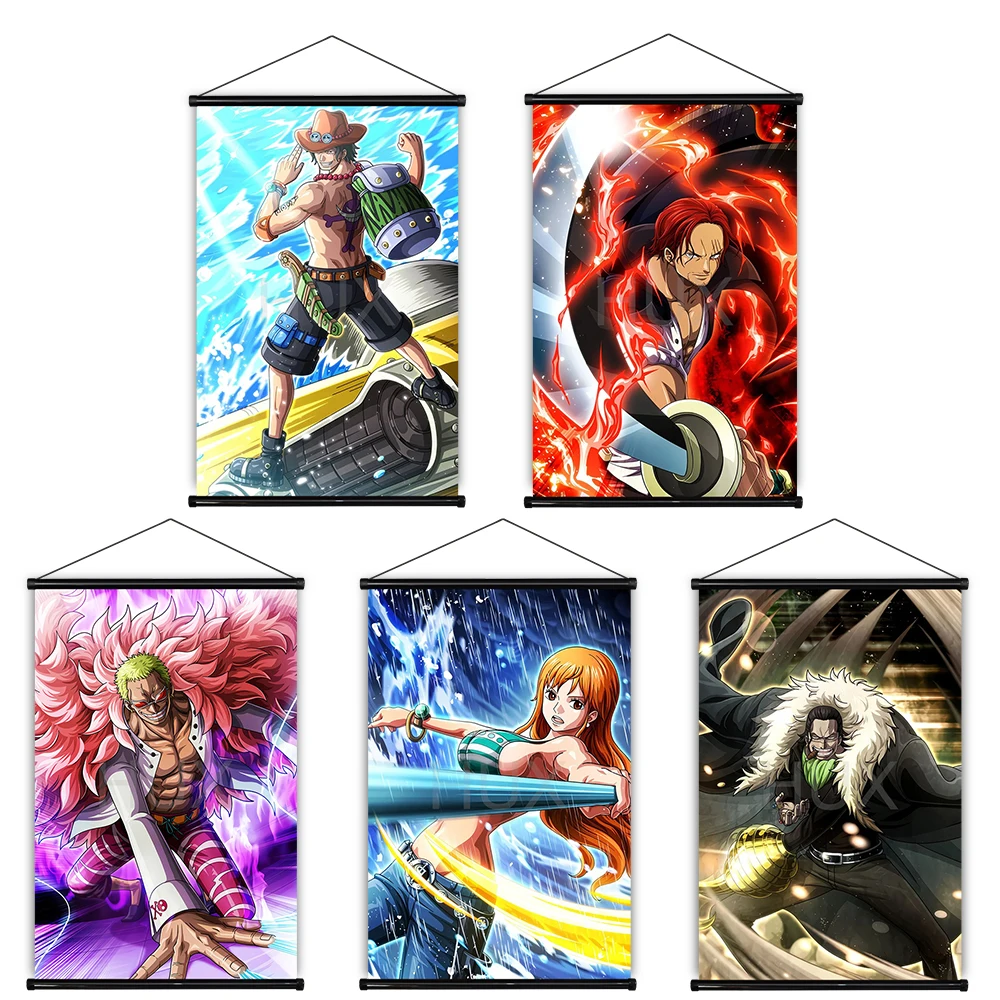 

One Piece Japan Anime Figure Decoration Chambre Canvas Painting Pirate Poster Picture Modern Mural Wall Art Child Bedroom Gift