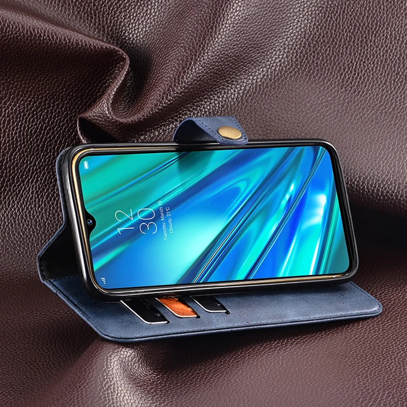 flip case for oppo realme 5i book phone case pu leather magnetic shockproof back bumper cover on oppo realme 5i 360 shell cover free global shipping