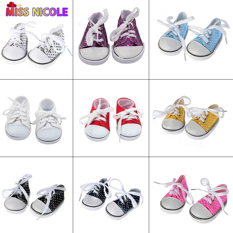 

Холщовые кроссовки 18 дюймов Кукла для отдыха 43 см аксессуары для кукол новорожденных аксессуары для игрушек белые холщовые кроссовки с кру...