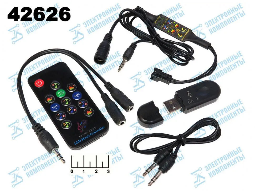 КОНТРОЛЛЕР ДЛЯ ЦИФРОВОЙ LED ПАНЕЛИ RGB 32*16 С ПДУ + MIC BLUETOOTH 5V-24V (WS2812B/CSY007-MUSIC) |