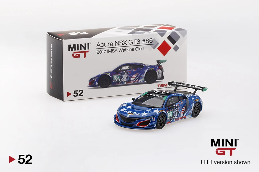 

Minigt 1:64 Acura NSX GT3 #86 «Sam Amca» 2017 IMSA Watkins Glen