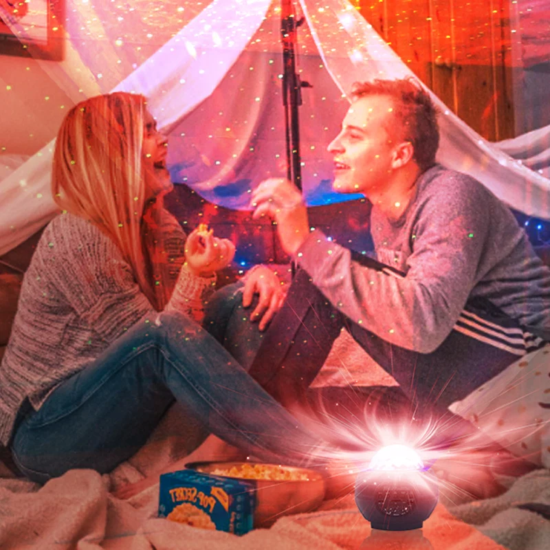 Светодиодный проектор звездного неба ночник с галактикой океанских волн музыка