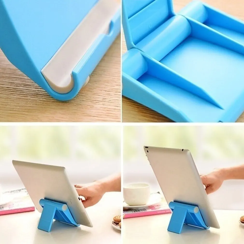 portable tablet stand foldable lazy phone holder universal adjustable smartphone tablet holder for iphone samsung leshp desk free global shipping