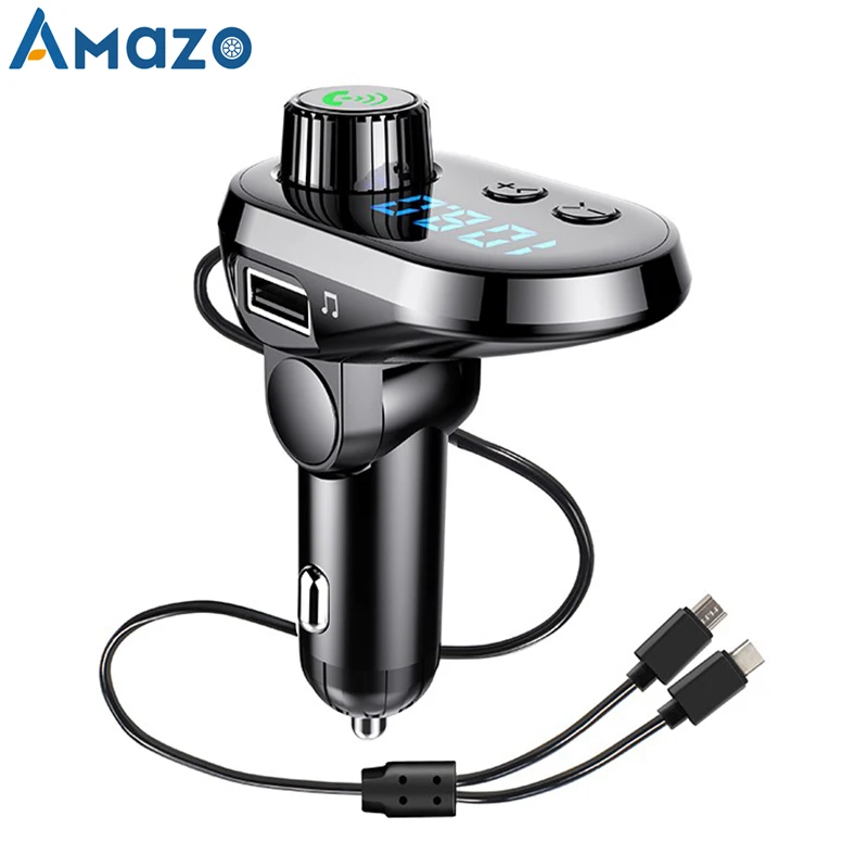 Fm передатчик автомобильный Bluetooth беспроводной mp3 плеер Быстрая зарядка громкой