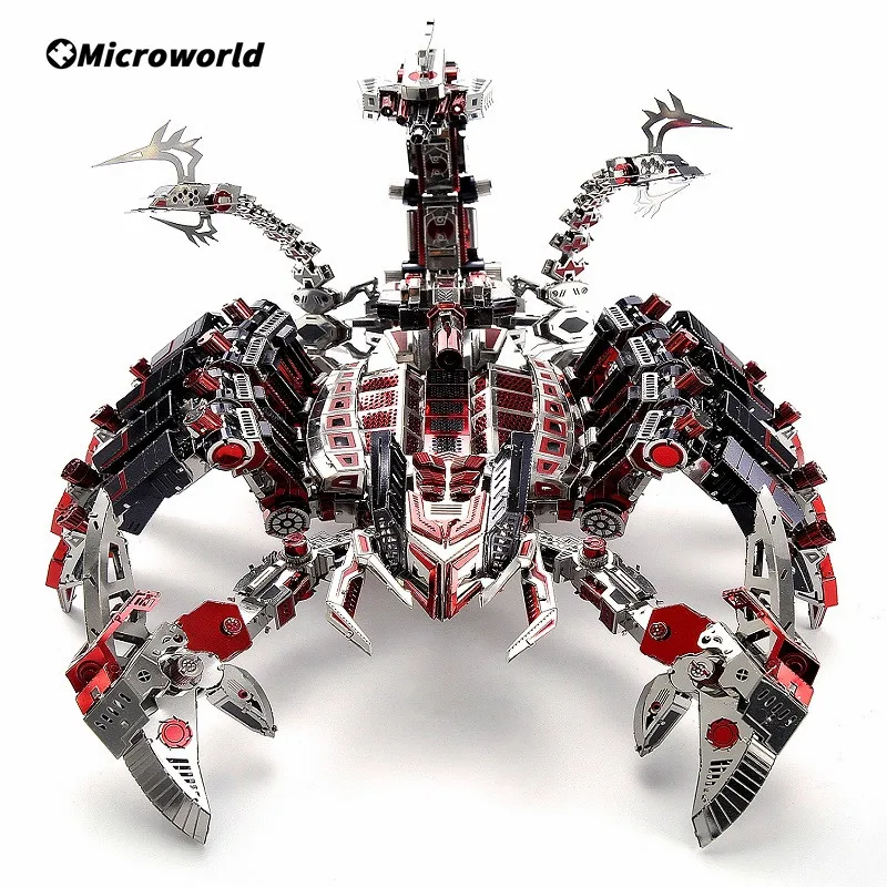 

Microworld Metal 3D Puzzle Red Devils Scorpion Model DIY 3D Laser Cutting Jigsaw Puzzles Toys For Adult Gifts Collectional