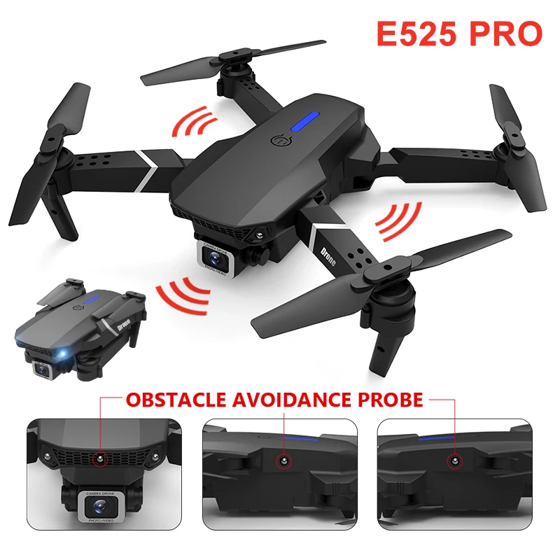 Квадрокоптер E525 PRO RC с функцией обхода препятствий 4k Wi-Fi | Игрушки и хобби