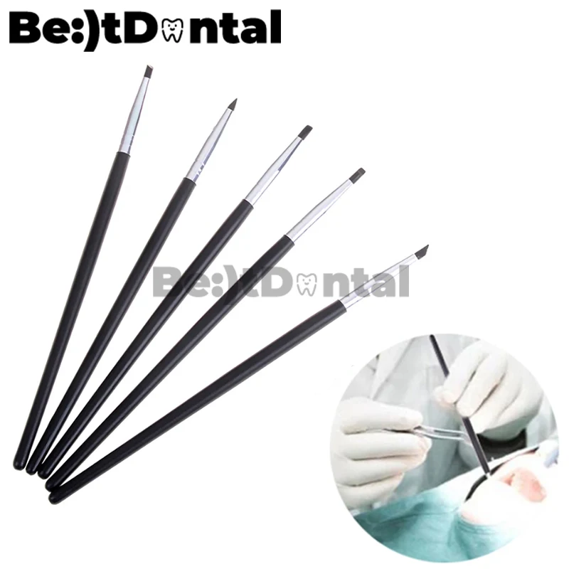 

5pcs/set Dental Resin Brush Pens Dental Shaping Silicone Tooth Tool For Adhesive Composite Cement Porcelain Teeth Tools