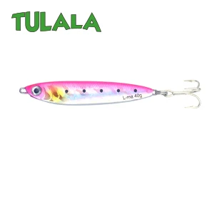 Tulala литой металл 40 г джиговая блесна, шкура, литье свинца, рыбы, SeaBass, рыбалка на щуку Приманка снасти, вобберы, жесткие приманки - Цвет: Pink Sardine