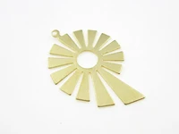6pcs brass sun charm earring findings 25x15 8x0 7mm brass necklace pendant spiral geometic charm r1467