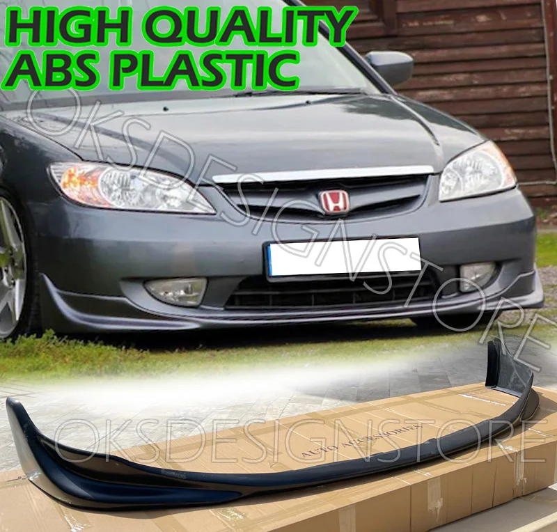 Пластиковый сплиттер-диффузор для переднего бампера JDM HONDA Civic VTEC2 2004 2005 2006 S2000 |