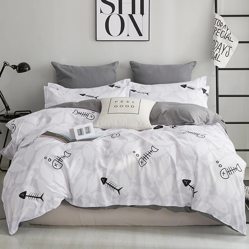 

Cartoon Cute Bear Bedding Set 220x240 Quilt Covers Children Bed Sheets 150 Single Queen Duvet Cover Simple Bed Linens Bedclothes