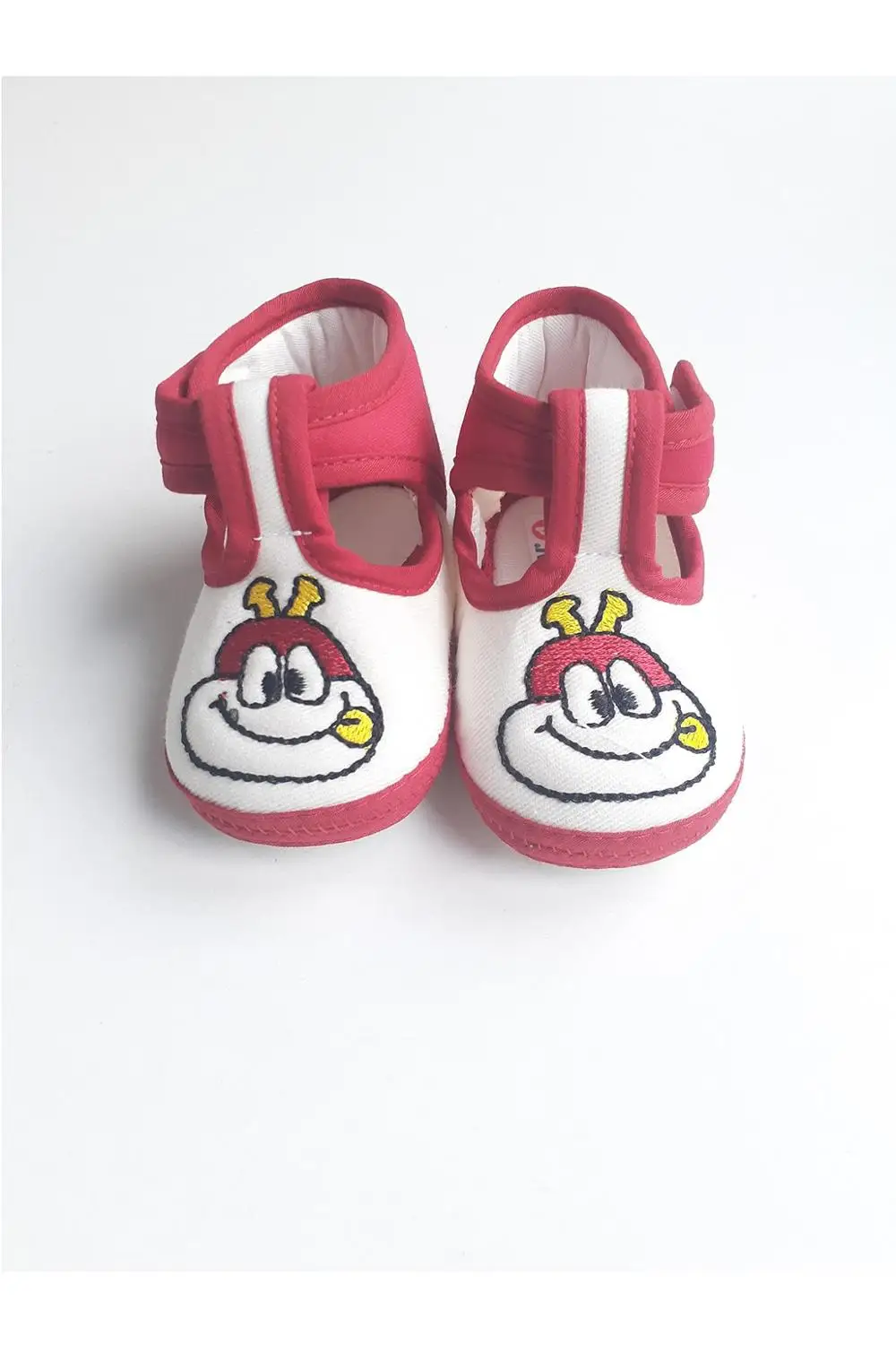 

Jaju Baby Red Embroidered Baby Booties