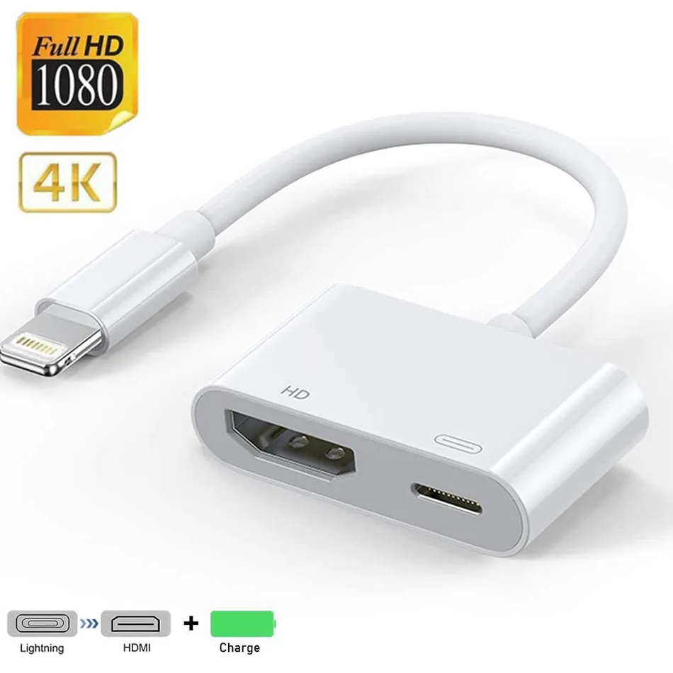 Адаптер Lightning/Digital AV для Apple 1080P HDMI синхронизация экрана|Кабели мобильных