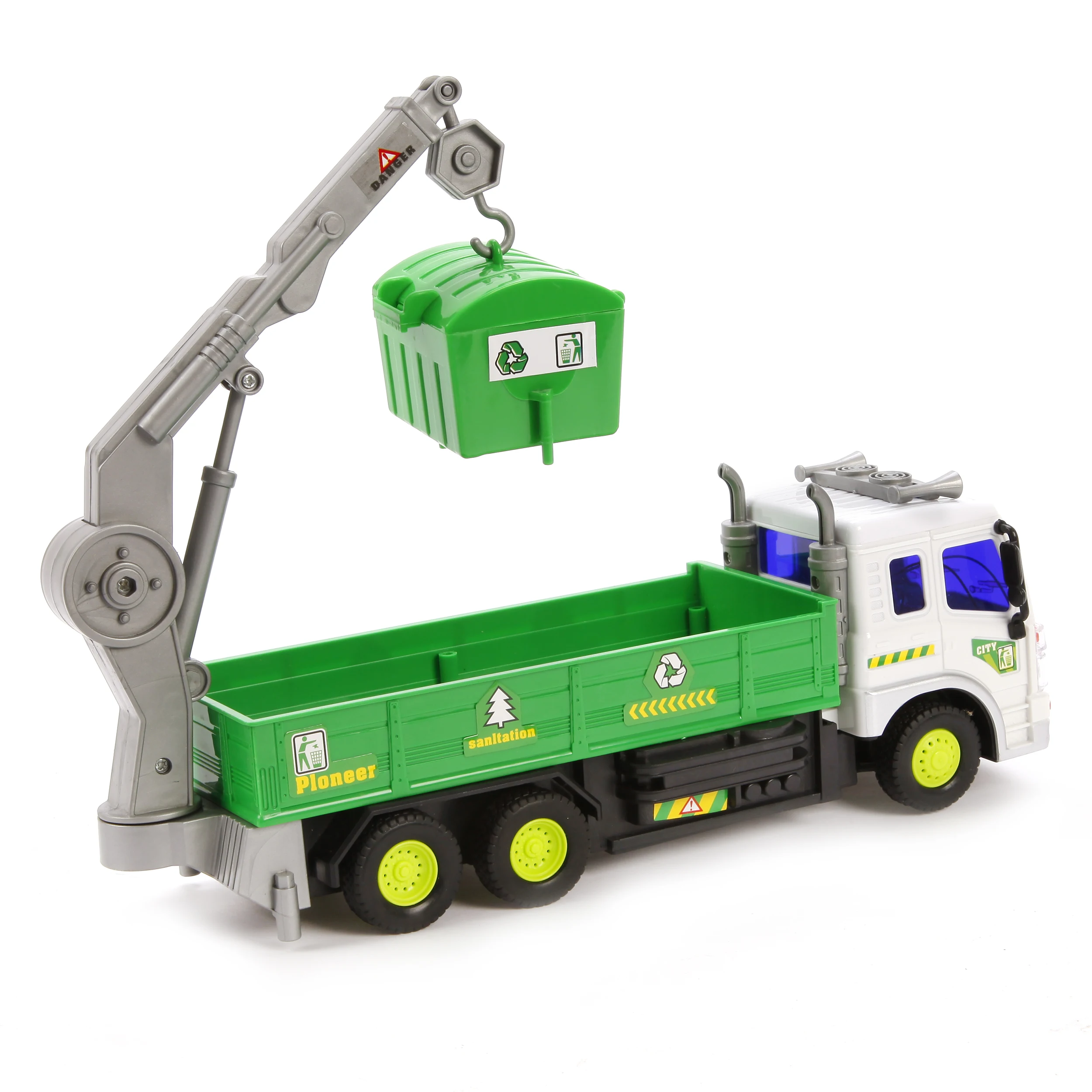 Машина на радиоуправлении Грузовик с крановой установкой 4 канала свет Наша