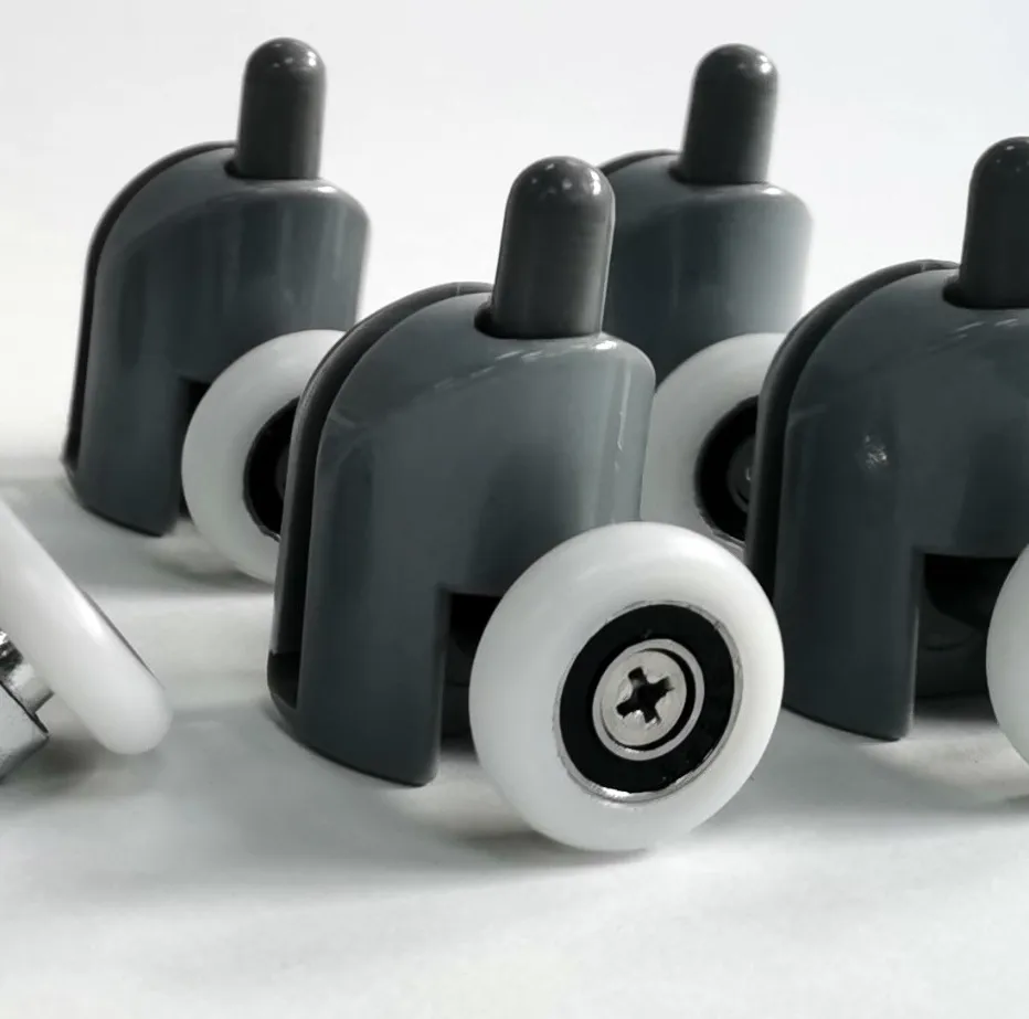 25 мм. Ролики для дверей душевой кабины верхний ролик двойной нижний на кнопке