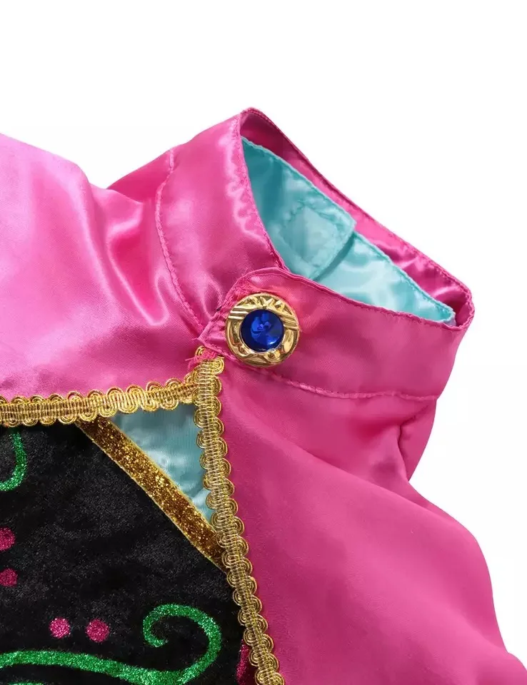 Платье принцессы Эльзы и Анны парик для косплея Снежной Королевы 2 Детский костюм