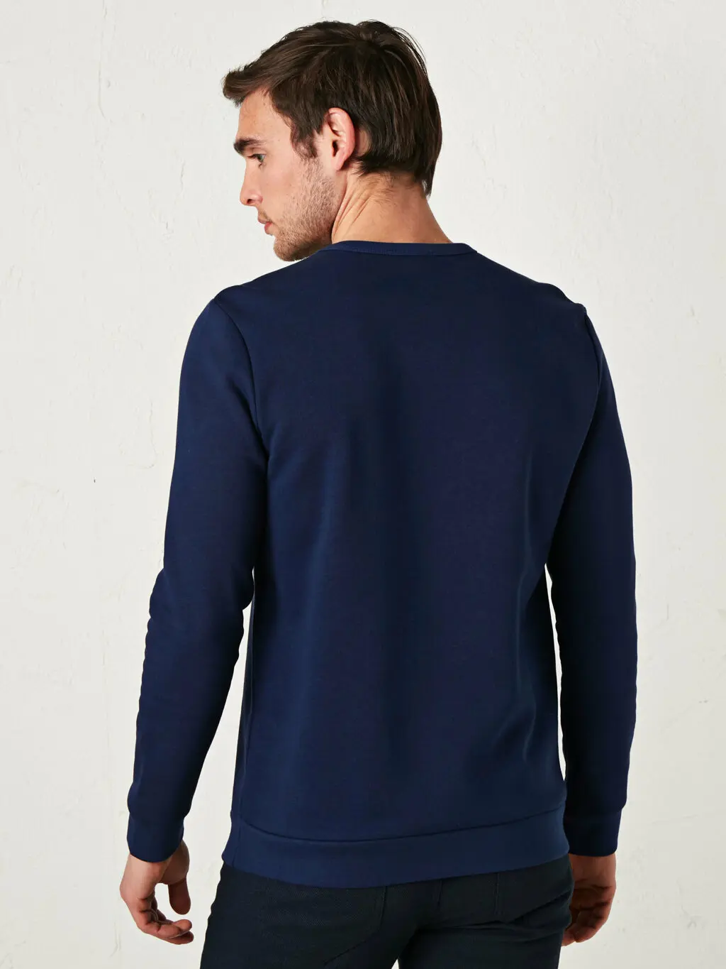 

Rahat Kalp Bisiklet Yaka Baskl Kaln Sweatshirt Krmz Lacivert