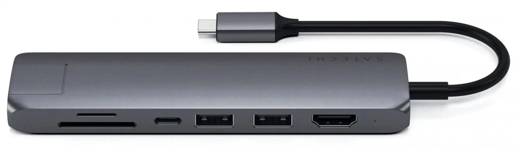 Хаб Satechi USB-C Slim Multi-Port Adapter ST-UCSMA3M (Space Grey) | Компьютеры и офис