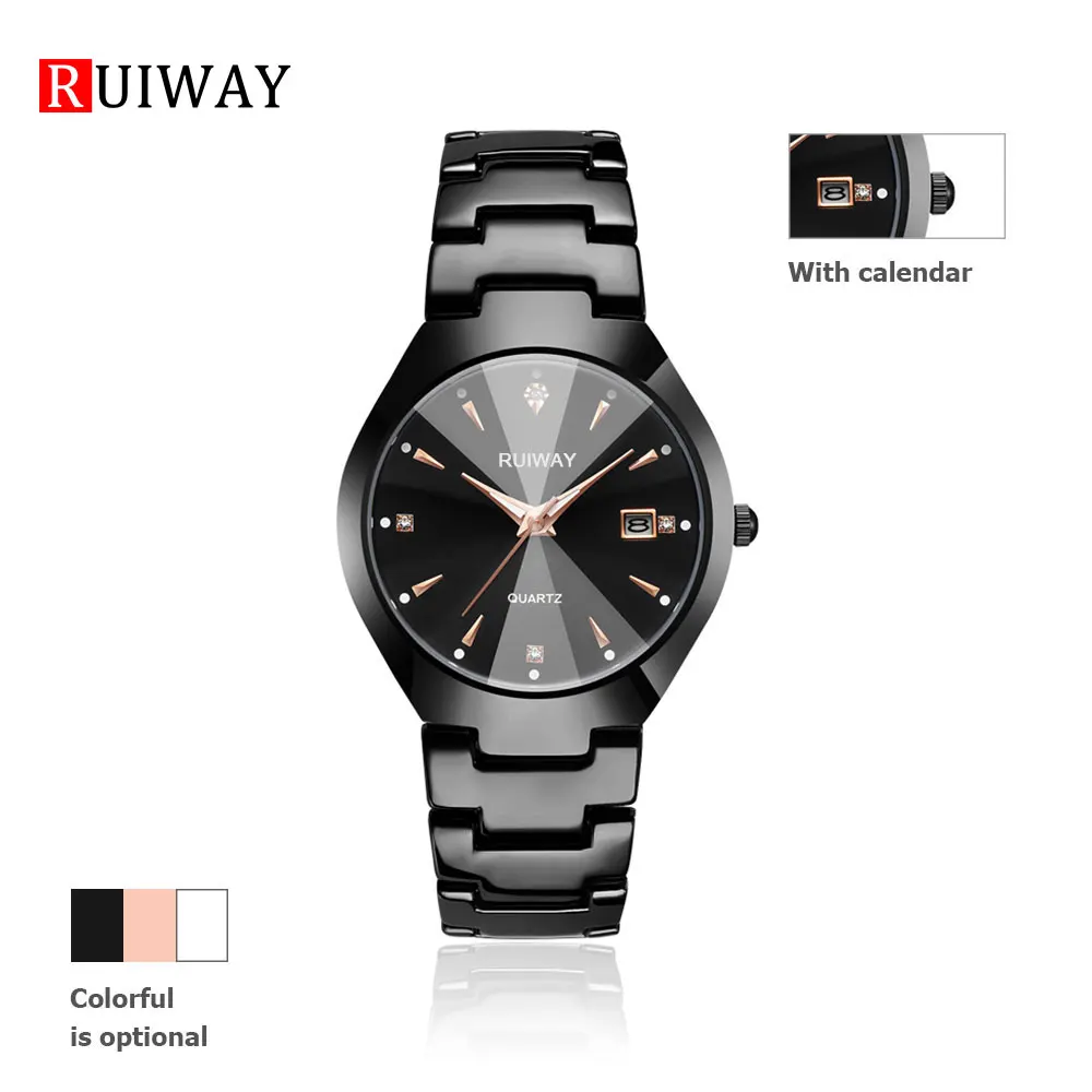 RUIWAY Classic Style Watch Elegant Design Couple Watch Girl Watch Steel Steel Fashion Watches