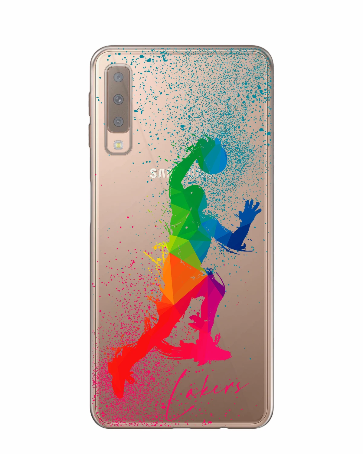 Силиконовый чехол Мобилиус на Samsung A7 2018 (A750) рисунок Футбол и баскетбол - купить по