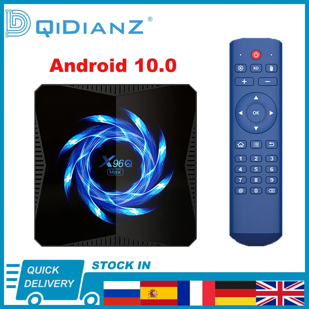 

Приставка Смарт-ТВ X96Q MAX, Android 10,0, 4K, Wi-Fi, 4 + 5,0 ГБ