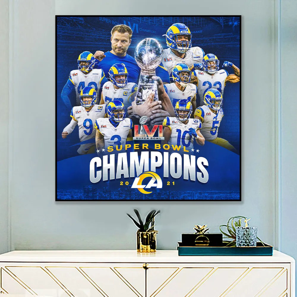 

2021 LA American Football Champions Wall Decoration Posters Prints on Canvas Painting for Living Room Decorative Gifts No Frame