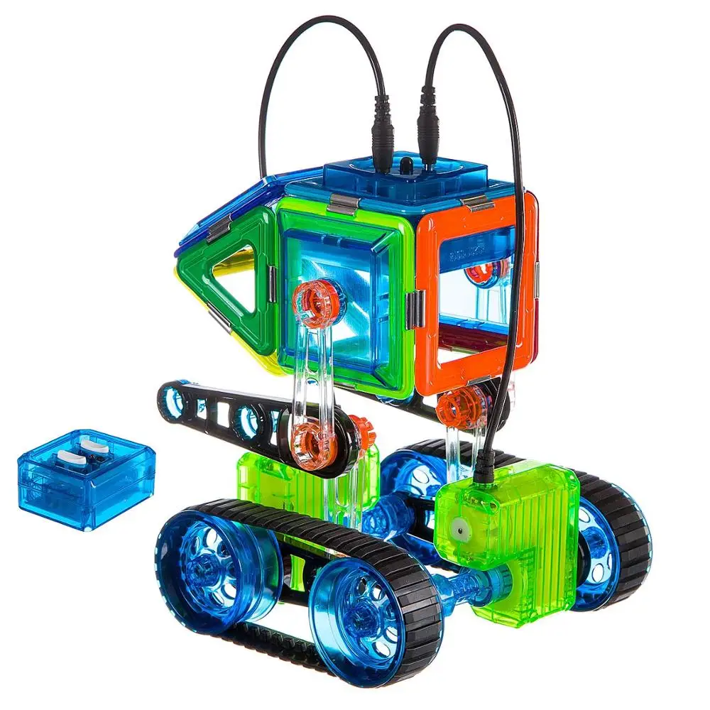 Магнитный конструктор Geosmart Лунный модуль на гусеничном ходу с ик- управлением 31