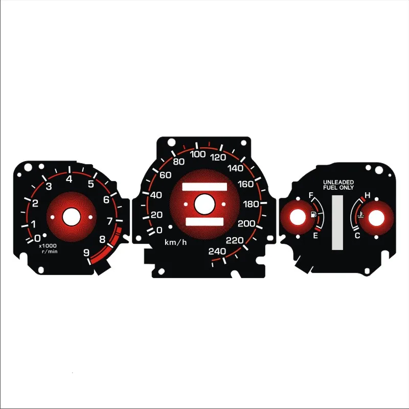 DASH EL Glow Gauge для Civic EK 1996 Manul автоматическая передача реверсивная черная панель