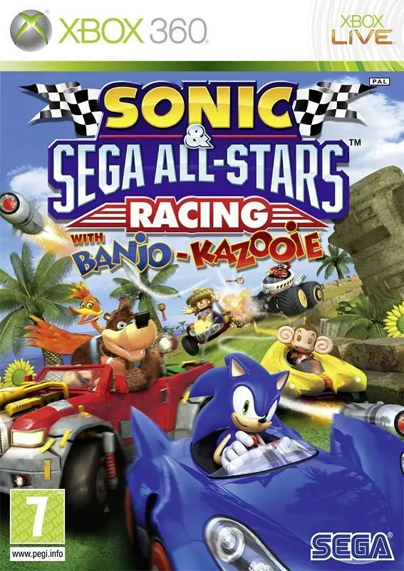 Видеоигра Sonic and SEGA: All-Stars Racing With Banjo-Kazooie (Xbox 360) | Электроника