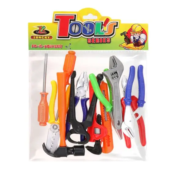 Tool set our toy 12 items (99515-1) kit Chainsaw tools for construction Hand building sets boys Children's kitchen For Toys children cleaning |