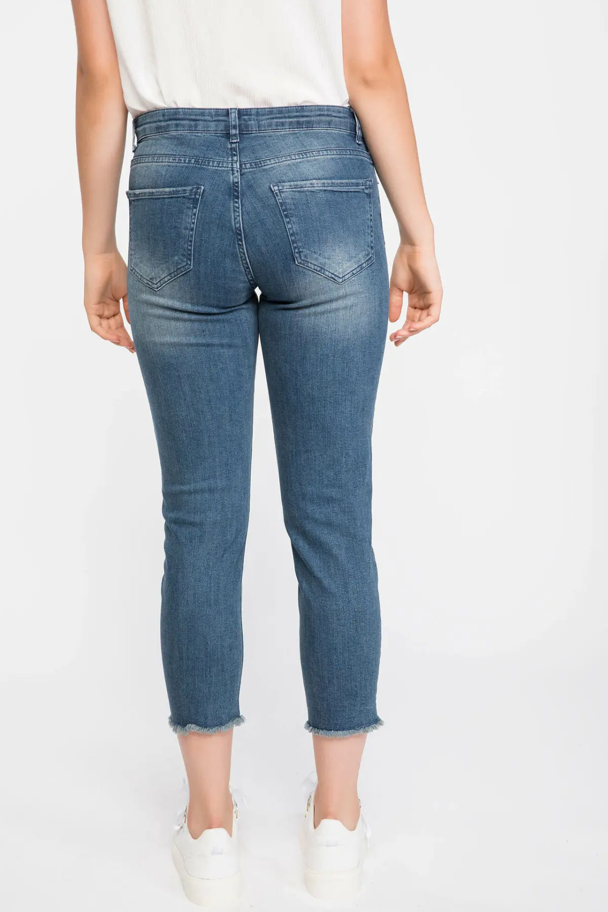 DeFacto женские осенние джинсы светильник синие повседневные узкие джинсовые штаны