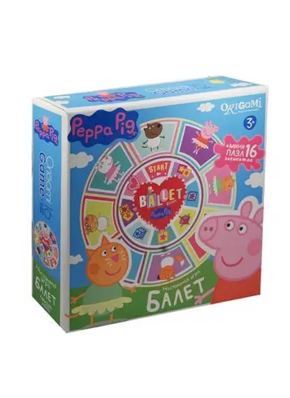 Peppa Pig. Игра настольная Карусель лото+пазл 16А. Балет |Куклы| |
