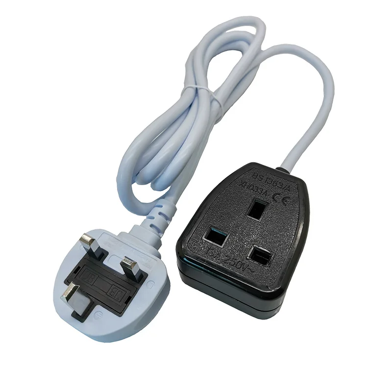 

UK Plug power strip adapter One Outlet with 2/3/5 Extension Cord Electric Schuko Indoor Socket for outdoor working