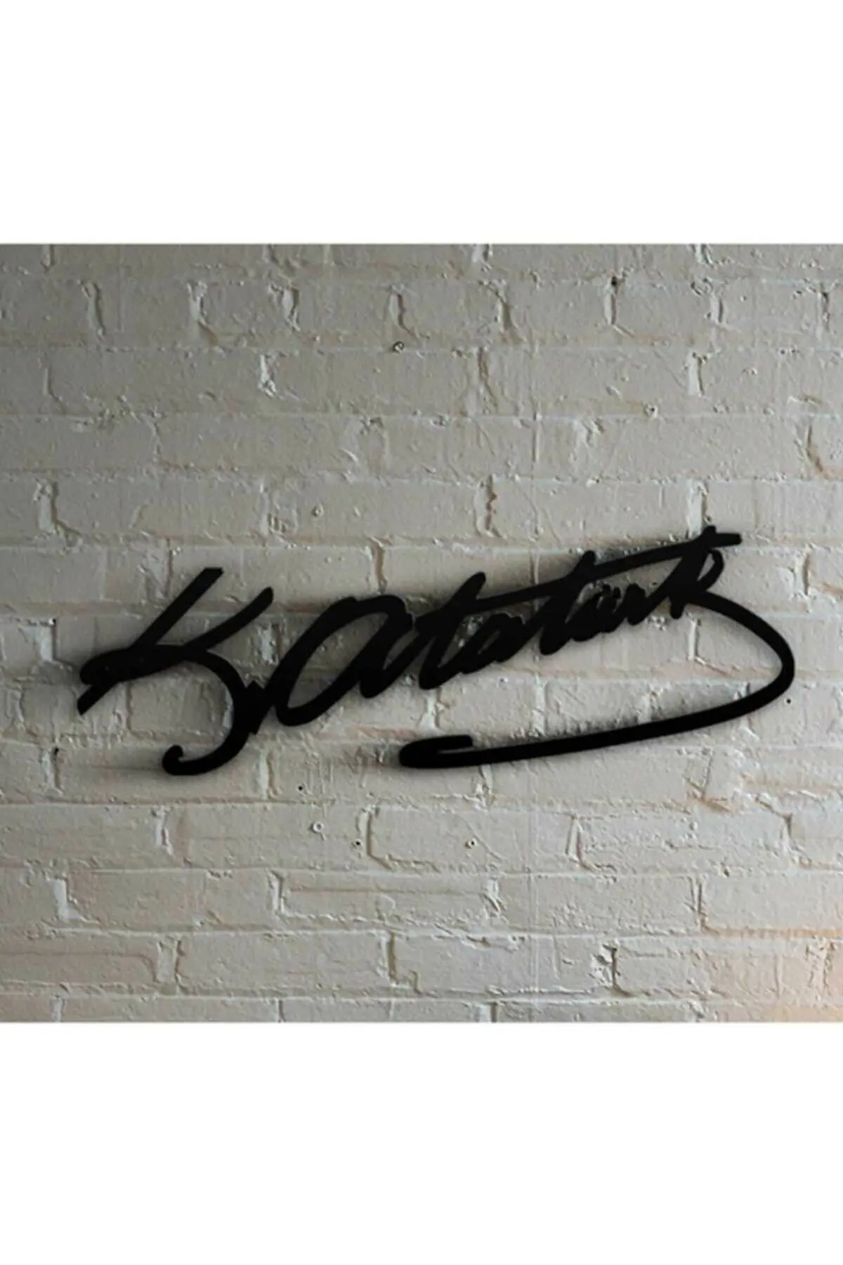 

Decorative Wood Cut Atatürk Signature Wall Home Office Decor Ornamental signature decorative home accessory founder atatürk sign