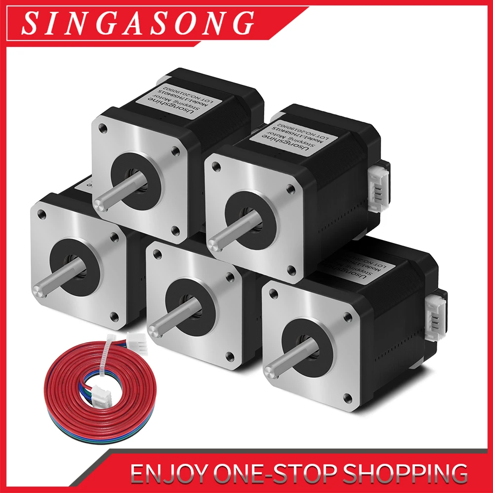 Электродвигатель шаговый Usongshine Nema 17 42 проводной 17HS8401S 1 5 А CE ROSH ISO для лазерного и 3D