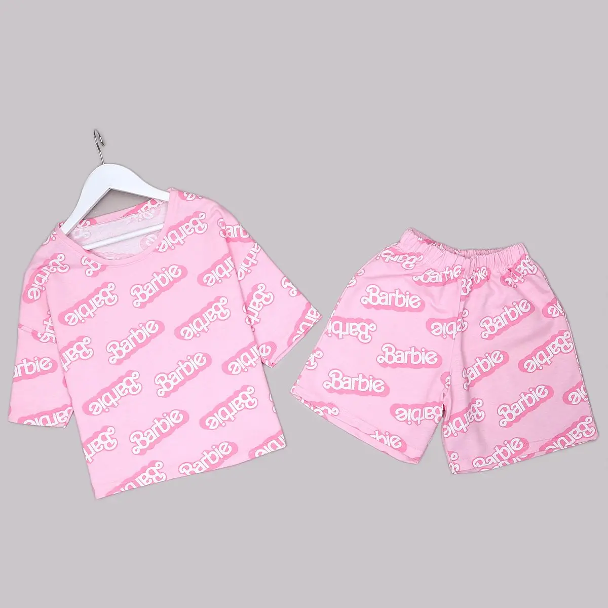 

Luxury Pink Baby Short Cotton Pajamas 2 pieces Set