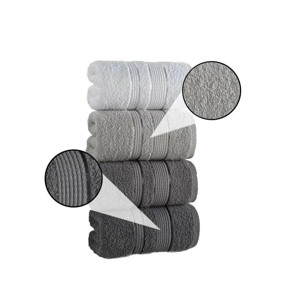 

4 pcs hand face bath drying towel pure cotton thick soft fabric 50 x 85 cm absorbent suitable for hair drying